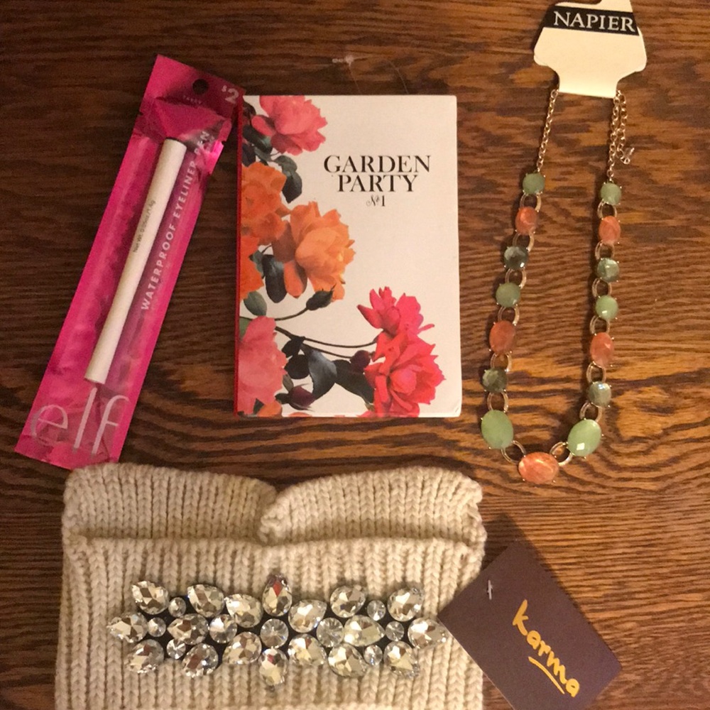 Garden party makeup book with accessories